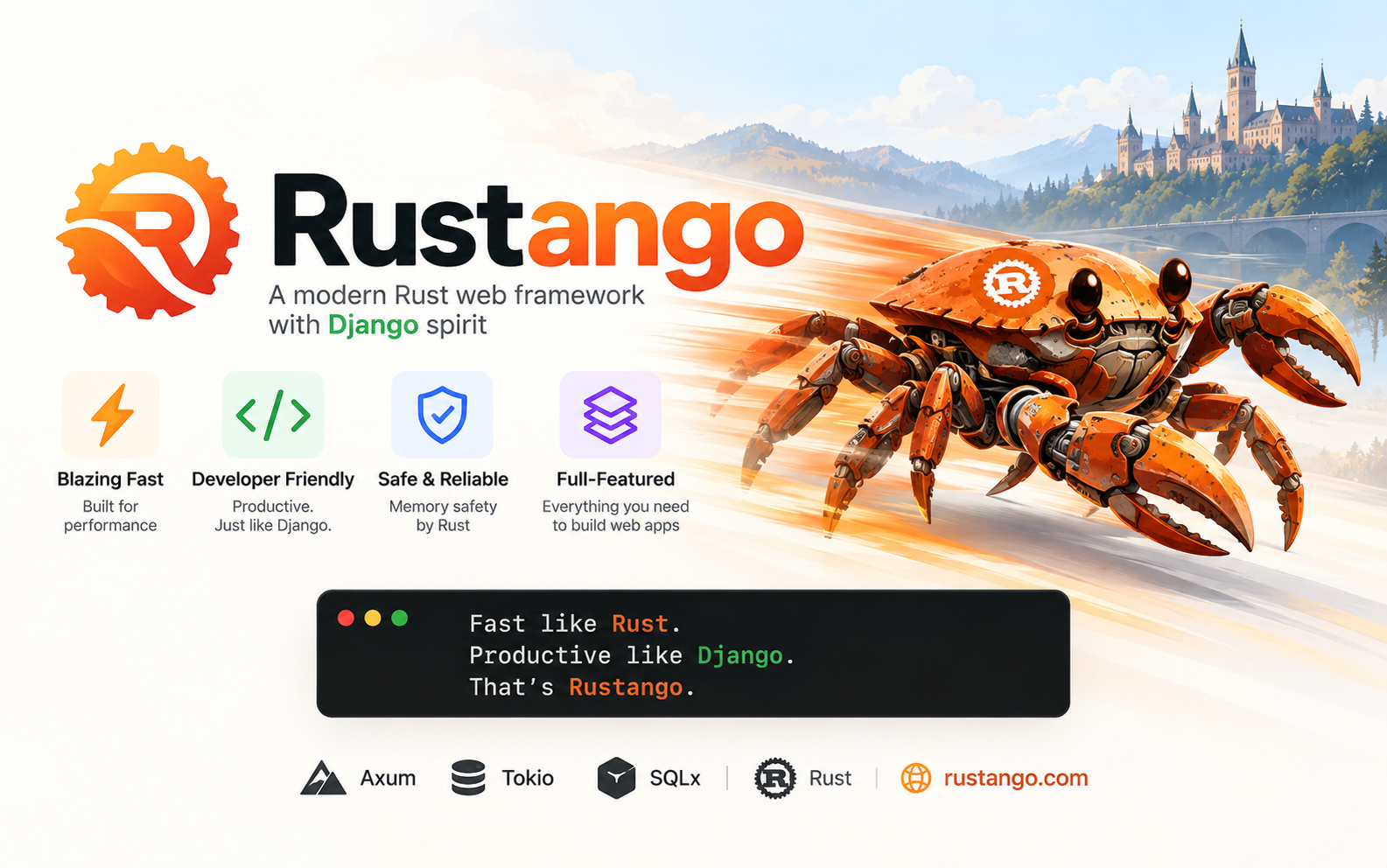 Rustango — 开箱即用的 Rust Web 框架